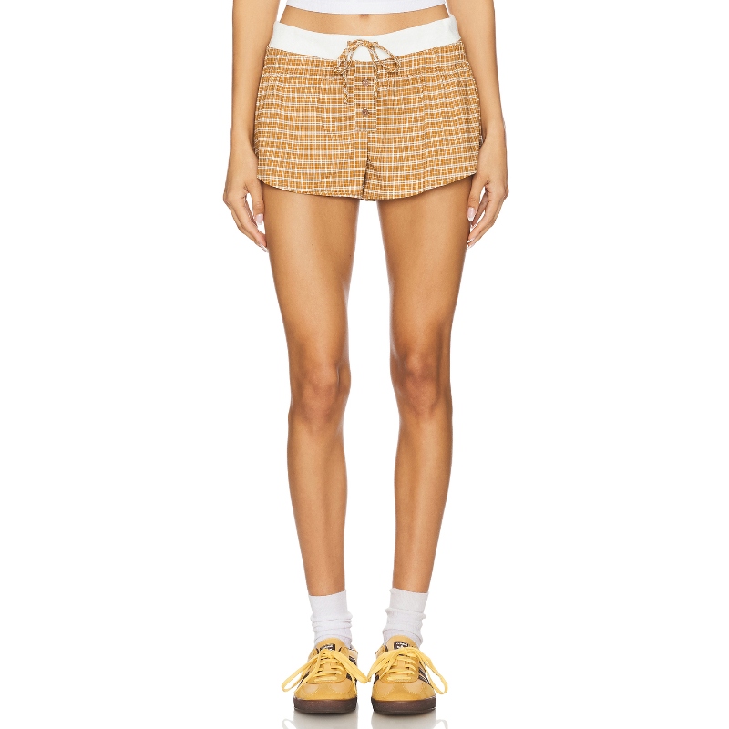 LIONESS 短裤 深黄色 美式休闲风REVOLVE小众新款