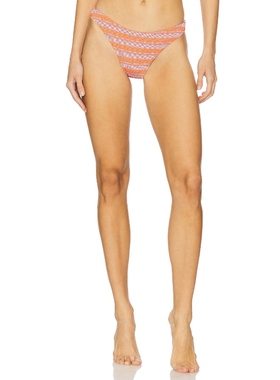 MILLY STRIPE MARGOT 比基尼泳裤橙色y2k辣妹风REVOLVE