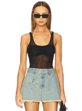 PRIVATE POLICY 无袖上装 黑色 y2k辣妹风REVOLVE小众新款