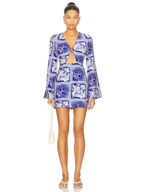 [冬季新品]SEVEN WONDERS Elka Sleeved Mini Dress 蓝色REVOLVE