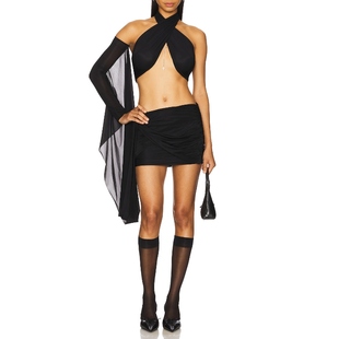 Aniye Records Deva Skirt 新品 Glove 黑色REVOLVE小众新款 冬季