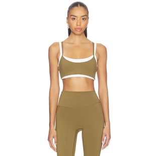 LAYERED Olive SPORTS 叠层运动文胸 WhiteREVOLVE小众 BRA FORM