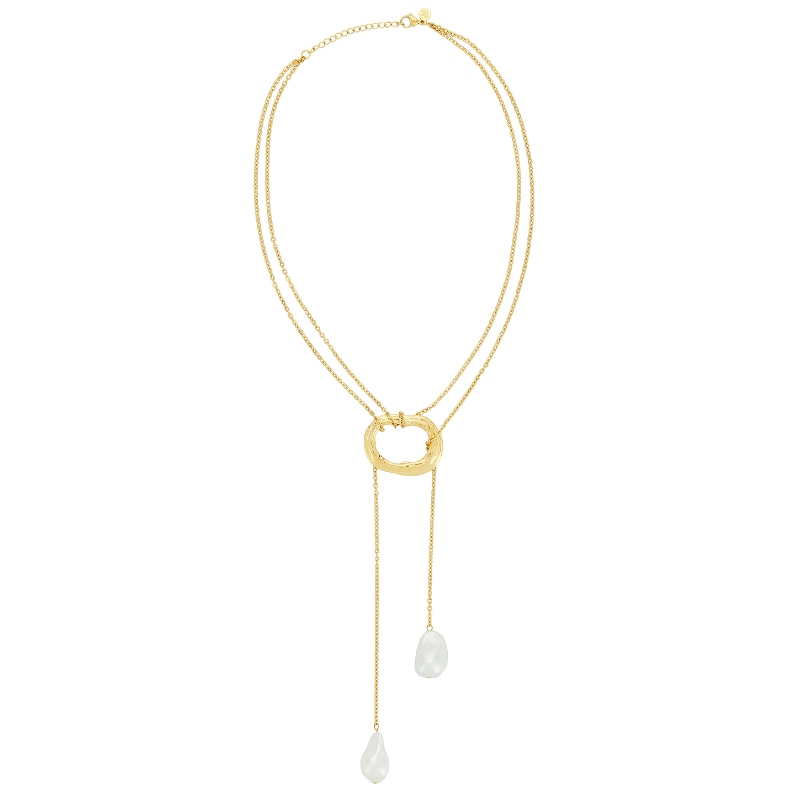 petit moments SOLAR 套索项链 金属REVOLVE小众新款