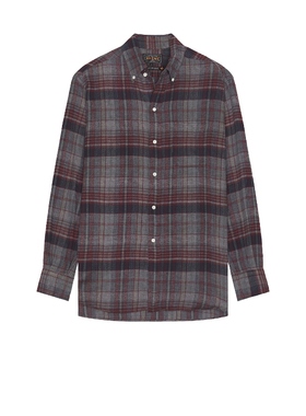 Beams Plus BRUSHED SATIN 衬衫 红色REVOLVE小众新款