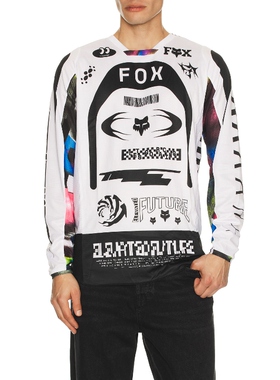 Fox Racing 180 平针 白色REVOLVE小众新款