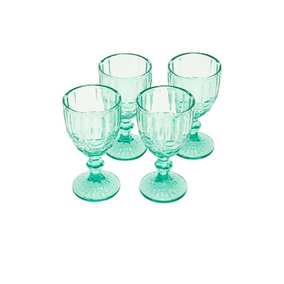 Chefanie Teal Stem Glasses Set Of 4 青色REVOLVE小众新款