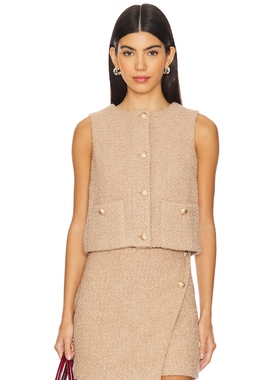 4th & Reckless FELICIA 背心 棕黄色 y2k辣妹风REVOLVE