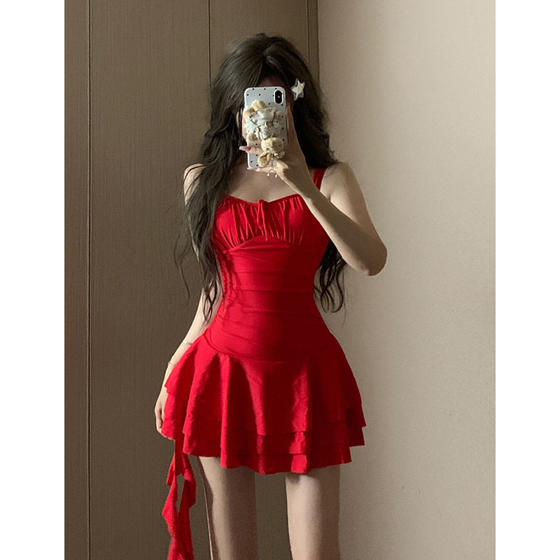 泳衣女款2026新款连体裙式小个子高级感保守遮肉微胖女孩海边度假