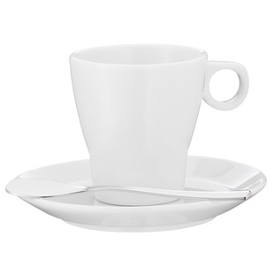 德国WMF福腾宝浓缩咖啡杯espresso白瓷杯托盘勺子卡布奇诺拿铁杯