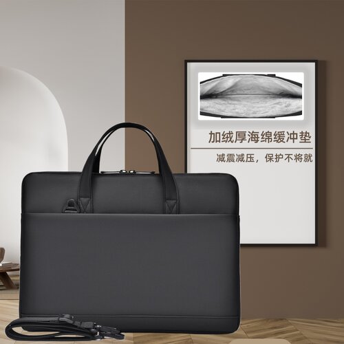 适用13寸华为matebook14寸苹果MacBook联想小新pro13.3手提简约男电脑包小米戴尔保护套包纳皮质笔记本电脑包