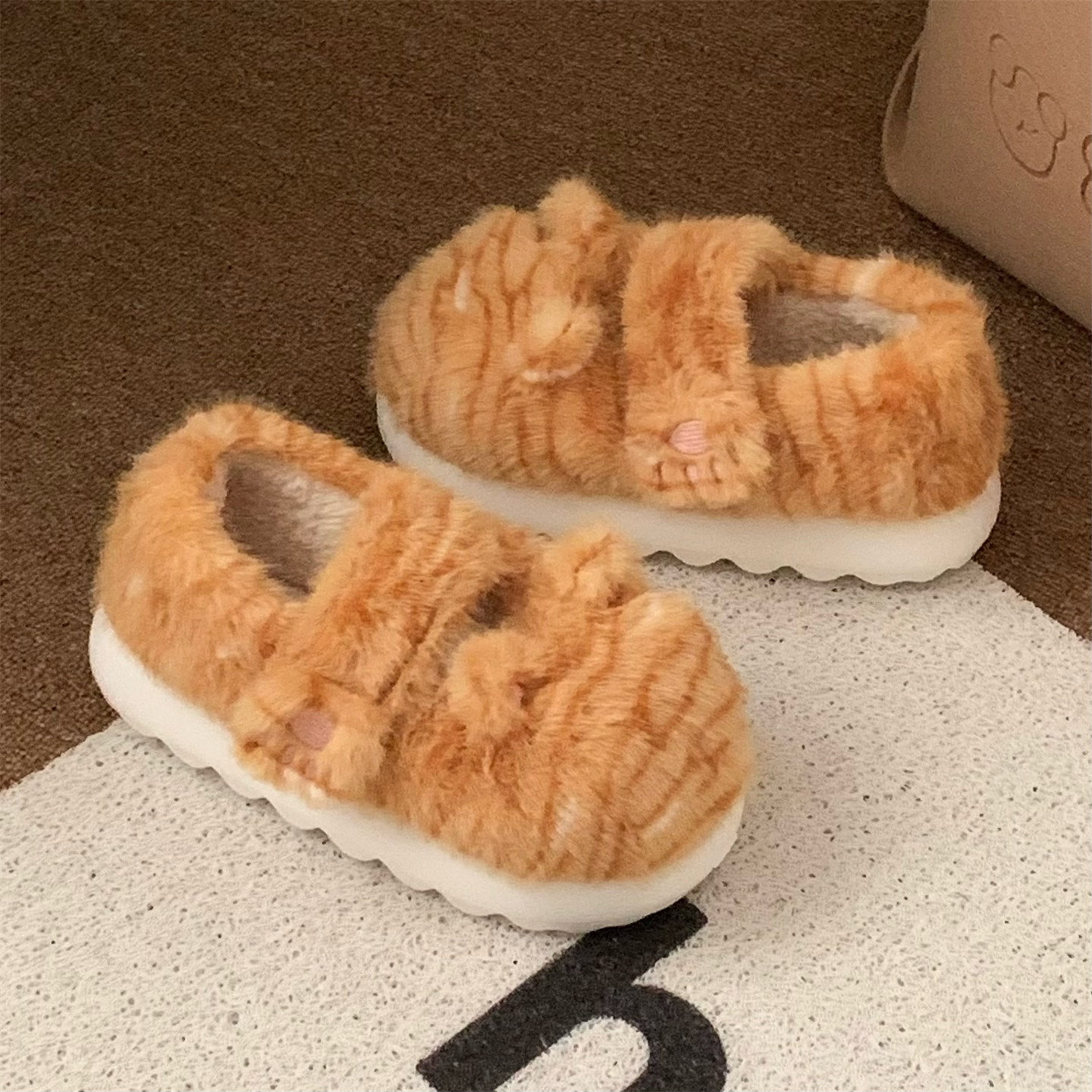 防滑软萌猫耳豆豆鞋保暖