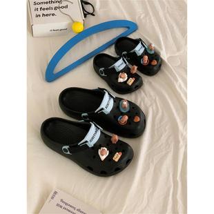 防滑软底夏可爱卡皮巴拉水豚儿童凉拖鞋 男女士洞洞鞋 新款 亲子个性