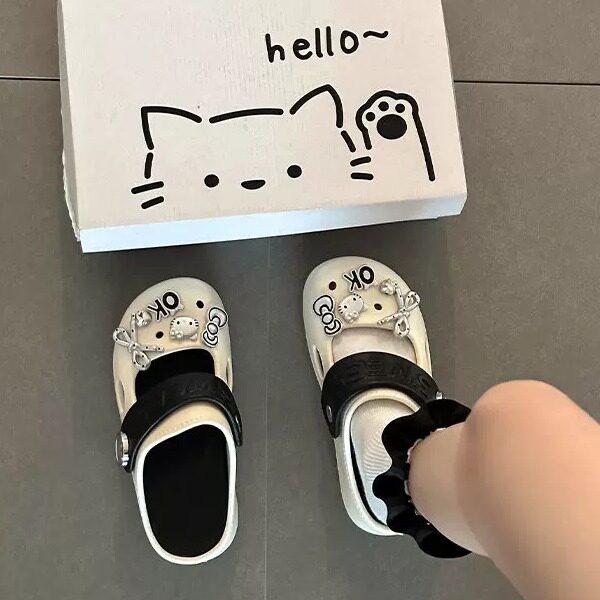 可爱风卡通猫咪包头洞洞