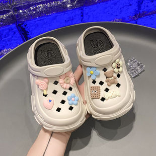 儿童女童洞洞鞋夏季拖鞋防滑卡通可爱2026新款女孩宝宝亲子沙滩鞋