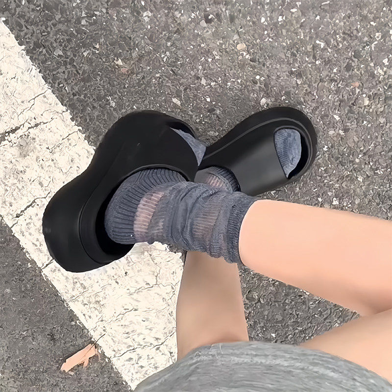 厚底6cm增高拖鞋女款夏季外穿新款凉鞋EVA踩屎感女士夏天一字凉拖