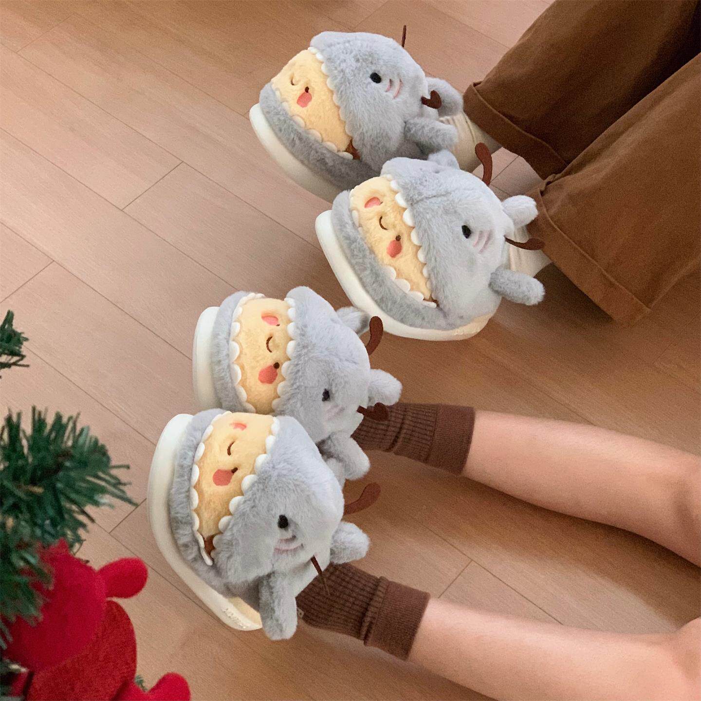 时尚居家防滑趣味毛毛鞋