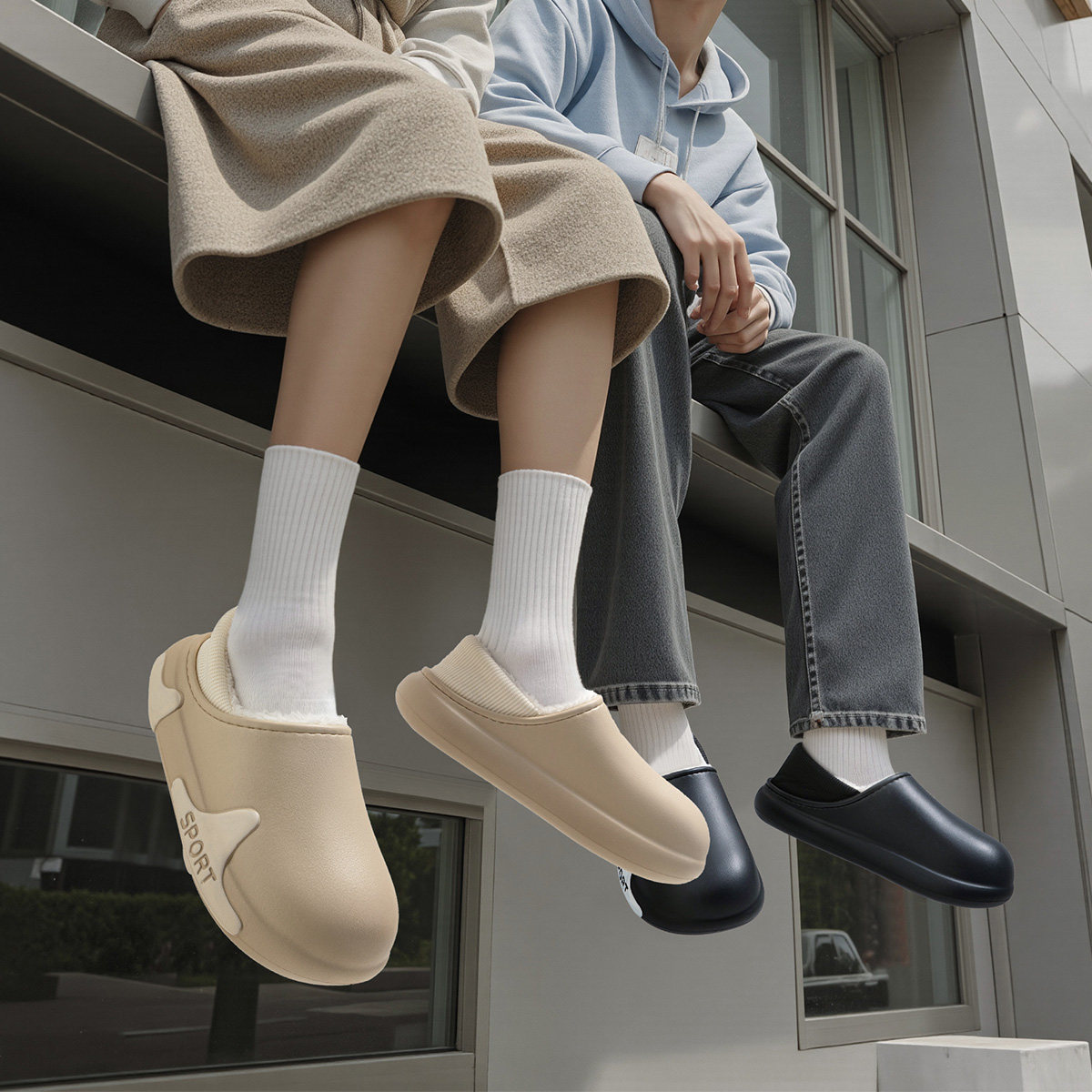 防水棉拖鞋男款冬季室内家居2026新款家用保暖防滑包跟冬天棉鞋女