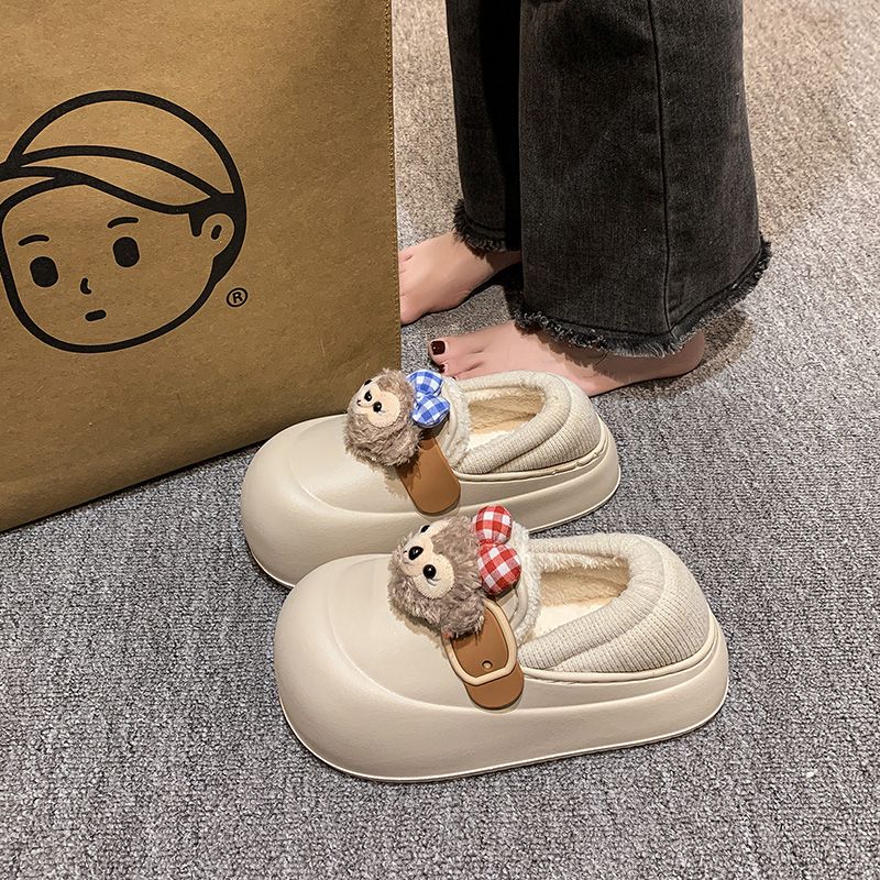 可爱棉拖鞋女冬季室内居