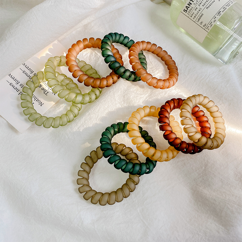 电话线发圈女发绳韩国极细款磨砂