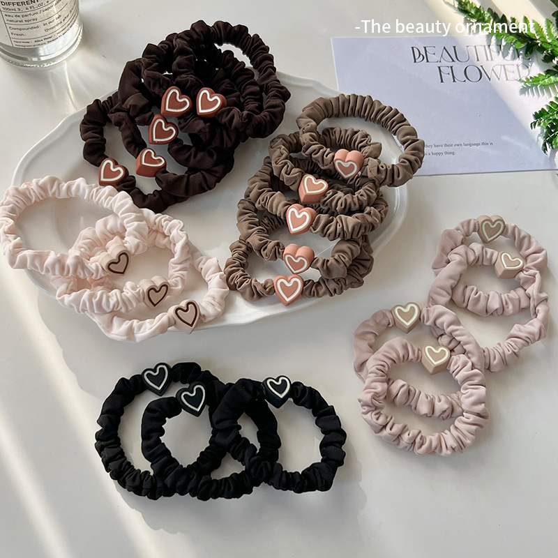 高弹力耐用爱心小肠发圈女