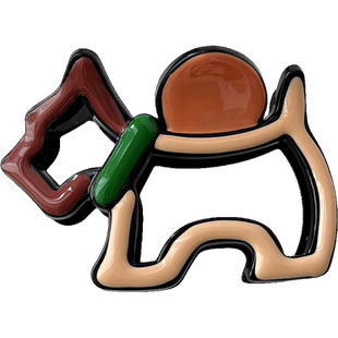 刘亦菲同款多巴胺卡通小狗抓夹女后脑勺盘发发夹可爱拼色鲨鱼夹子