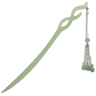 白蛇缘起发簪仿玉流苏浮生簪子女新中式汉服旗袍发钗气质盘发头饰