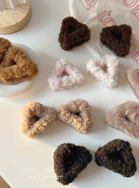 毛绒猫耳朵发夹女侧边夹刘海碎发小抓夹可爱公主头鲨鱼夹发卡头饰