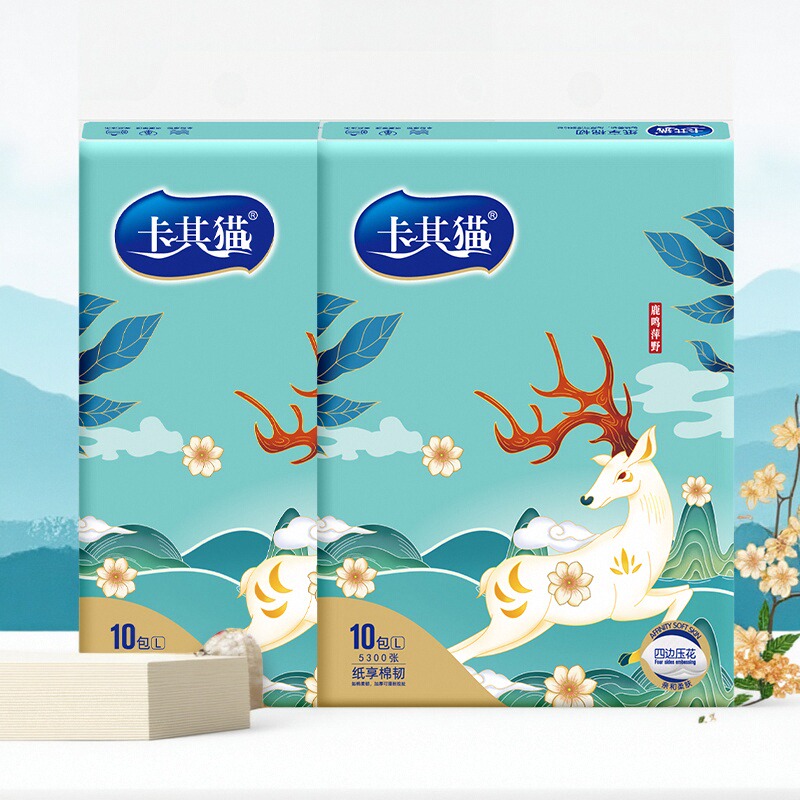 卡其猫婴儿整箱面巾纸