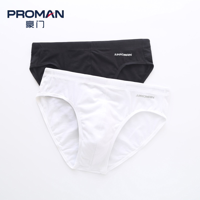 PROMAN豪门男士长绒棉三角内裤运动舒适透气青年短裤头