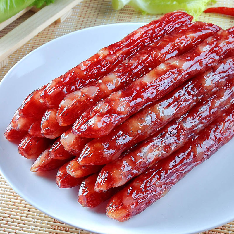 袋装广式腊肠咸甜农家风味广味香肠煲仔饭烧烤广东特产腊味腊肉