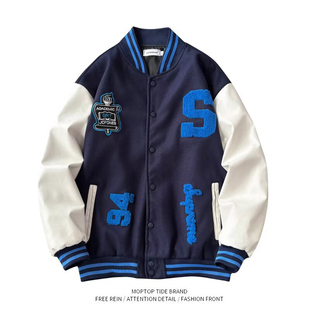 美式复古高街Sup25周年棒球服刺绣夹克男女同款vibe风修身短外套