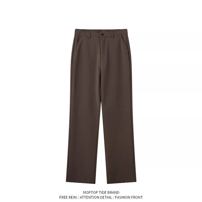 春夏季高品质高腰微喇西裤 韩系休闲直筒微宽松微喇西装裤男