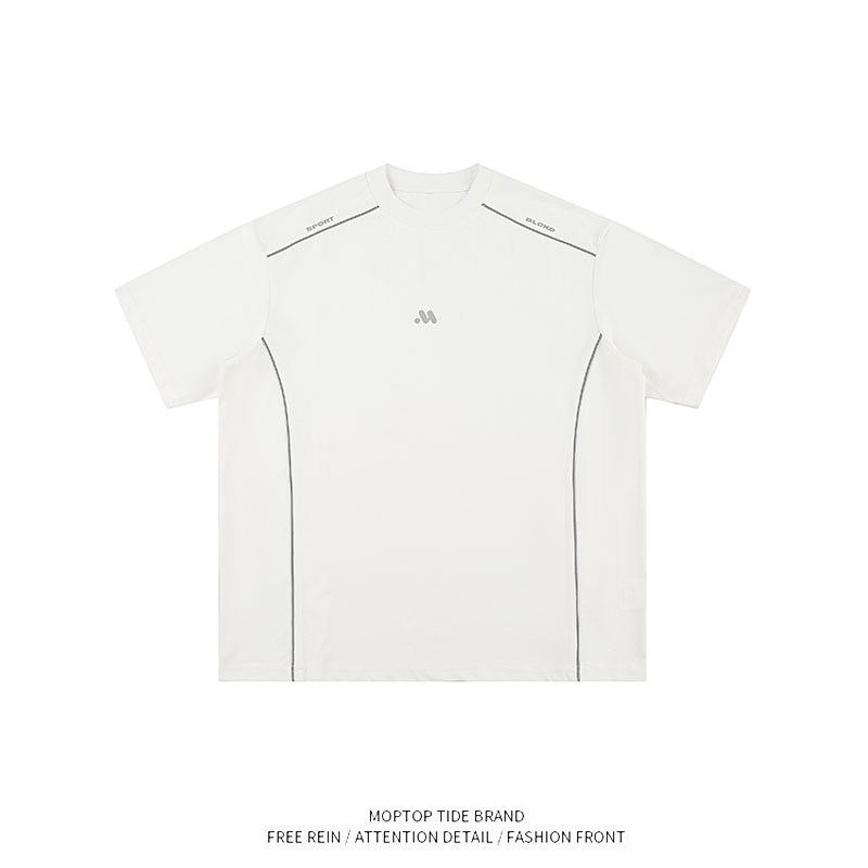 索罗娜短袖T恤男女夏季新款潮牌宽松设计感半袖百搭情侣休闲上衣