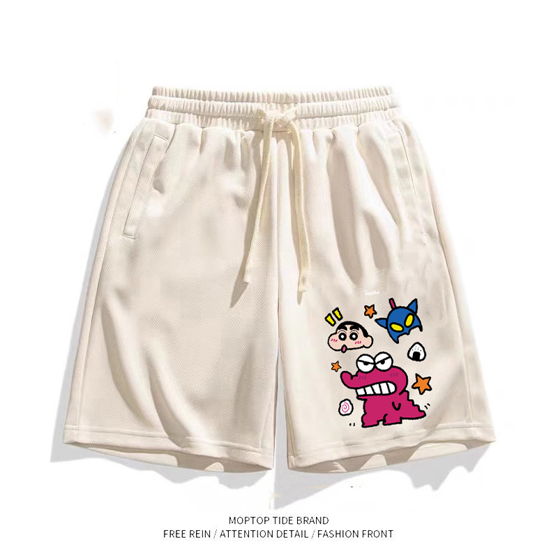 WHXS蜡笔小新重磅休闲运动短裤男女直筒宽松阔腿五分裤夏,男装,休闲裤,淘宝优惠券,粉丝福利购,淘宝优惠卷