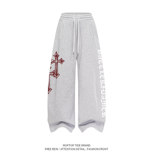 春秋街舞潮牌爵士舞裤子女jazz跳舞印花卫裤嘻哈宽松休闲运动裤潮