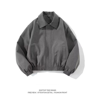 黑色短款外套男生秋季潮牌小众高级感男装美式西装夹克