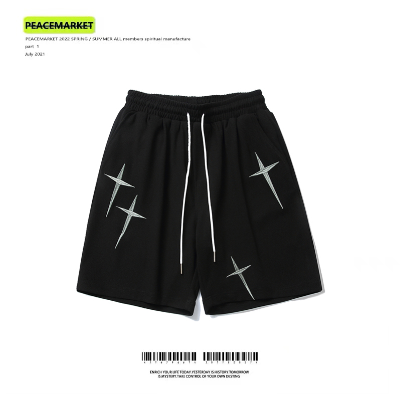 WHXS夏季短裤休闲字母五分裤