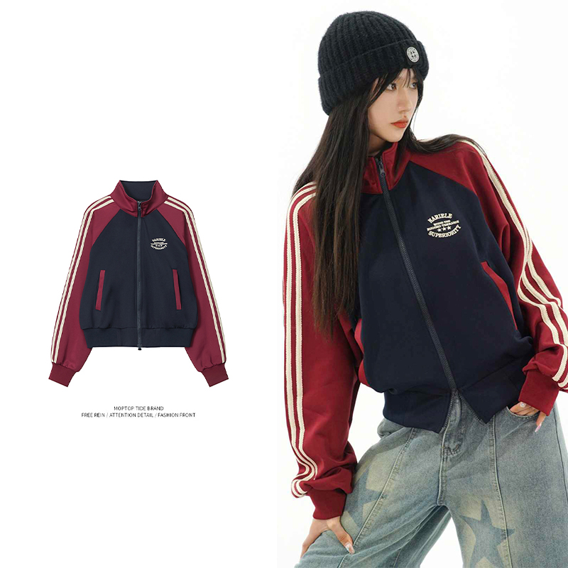 【限时优惠】短款拉链卫衣外套