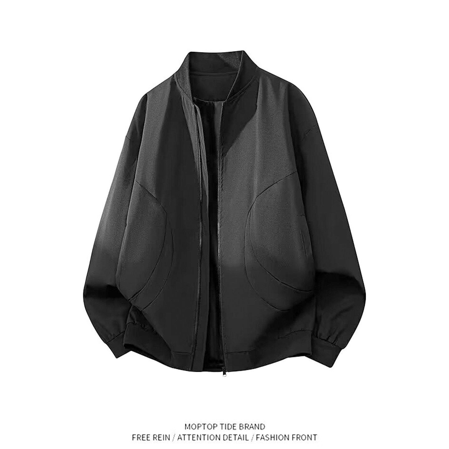 春秋季美式立领短款外套男新款bomber棒球服飞行员夹克潮薄款上衣