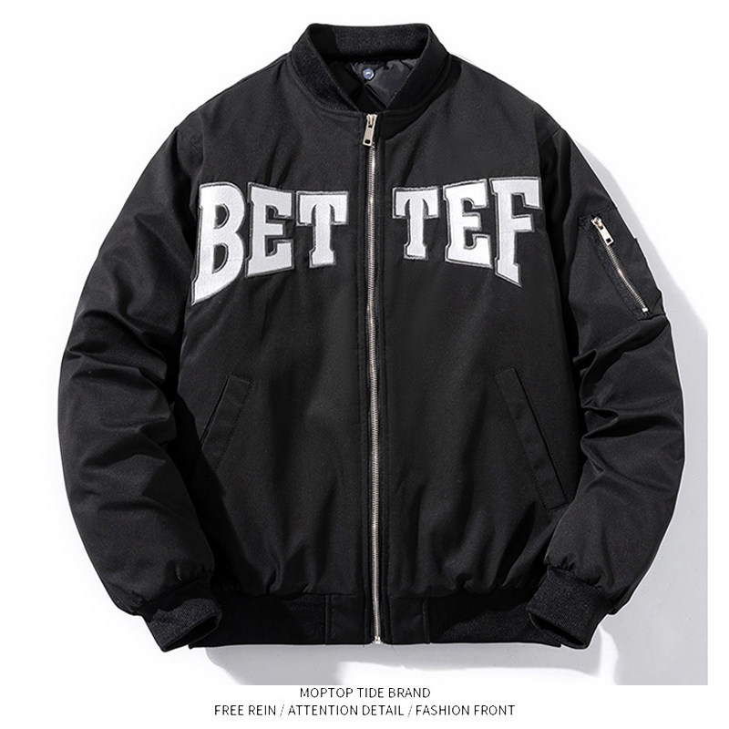 WH先生秋冬季棉衣棒球棉服男女情侣ins潮牌宽松飞行员夹克外套