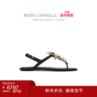 CAOVILLA RENE VARIE系列水钻夹趾平底凉鞋 年终折扣