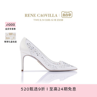 CAOVILLA水钻尖头高跟鞋 RENE RC女鞋 520礼物 单鞋