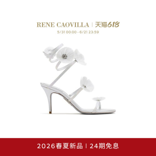【春夏新品】RENE CAOVILLA JOLENE系列水钻女士高跟凉鞋