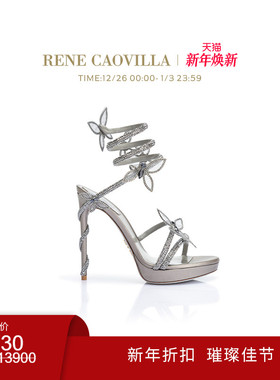 【新年折扣】RENE CAOVILLA MARGOT系列水钻女士高跟凉鞋