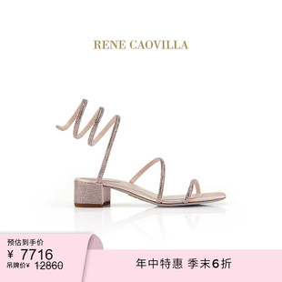 CAOVILLA RC女鞋 末6折 RENE 涼鞋 季 CLEO系列綁帶粗跟鞋