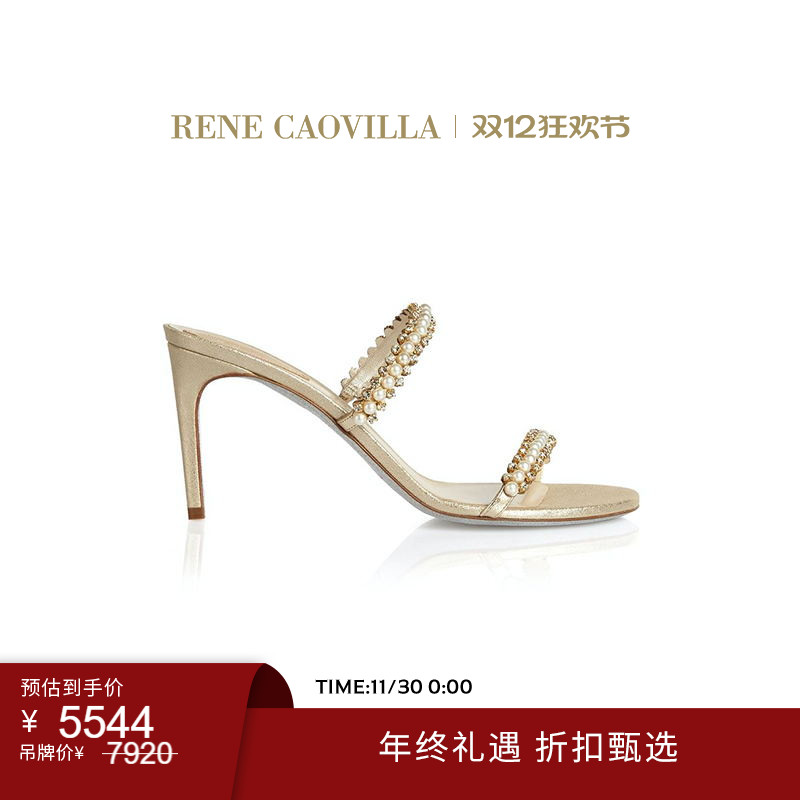 【年终折扣】RENE CAOVILLABETTIE系列水钻女士高跟凉鞋