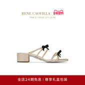 CATERINA系列水钻蝴蝶结女士粗跟凉鞋 CAOVILLA 礼物 RENE