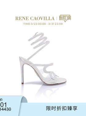 【限时折扣】RENE CAOVILLA MORGANA系列水钻高跟凉鞋