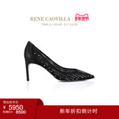 折扣倒计时 RENE CAOVILLA NIA系列水钻装 饰尖头高跟鞋