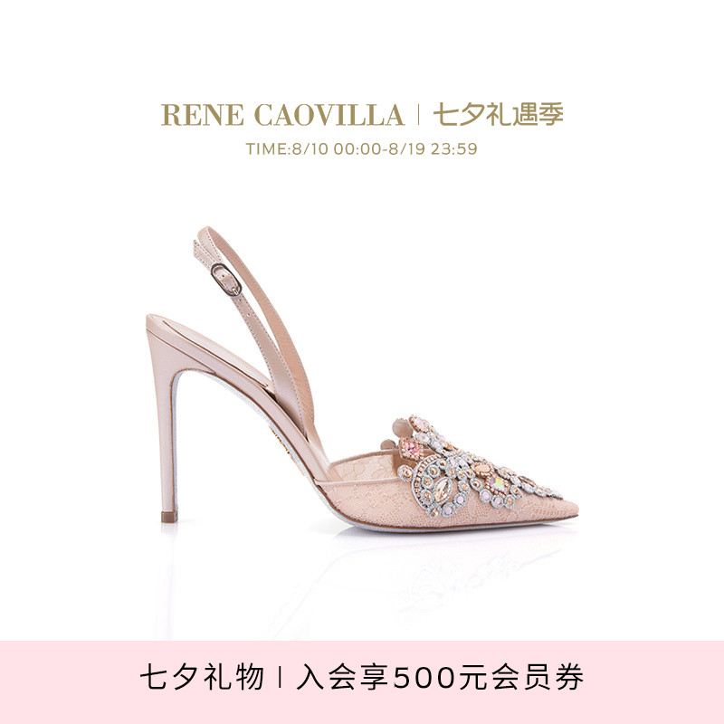 RENE CAOVILLA VENEZIANA系列水钻尖头女士高跟鞋